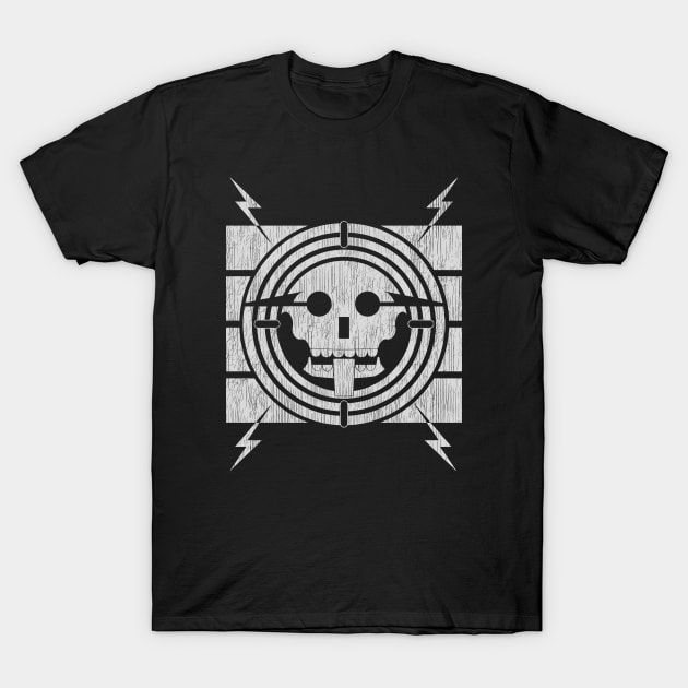 Face of Death Radio V2 - White T-Shirt by SunGraphicsLab